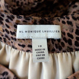 ML Monique Lhuillier Pussy Bow Midi Dress Leopard Print Georgette Size 10 available at CelebrityOwned.com img_6
