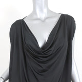 MM6 Maison Margiela Asymmetric Draped Dress Black Jersey Size Extra Small available at CelebrityOwned.com img_2