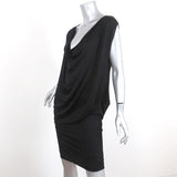 MM6 Maison Margiela Asymmetric Draped Dress Black Jersey Size Extra Small available at CelebrityOwned.com img_3