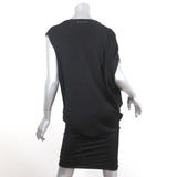 MM6 Maison Margiela Asymmetric Draped Dress Black Jersey Size Extra Small available at CelebrityOwned.com img_6