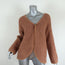MONROW Cozy Cardigan Caramel Boucle Knit Size Small Open Front Sweater