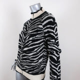 Madeleine Thompson Sweater Jacket Pongo Black/White Zebra Knit Size Small available at CelebrityOwned.com img_3