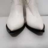 Maison Margiela Mexas Western Ankle Boots White Leather Size 36 Cowboy Booties available at CelebrityOwned.com img_4