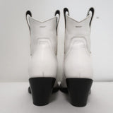 Maison Margiela Mexas Western Ankle Boots White Leather Size 36 Cowboy Booties available at CelebrityOwned.com img_7
