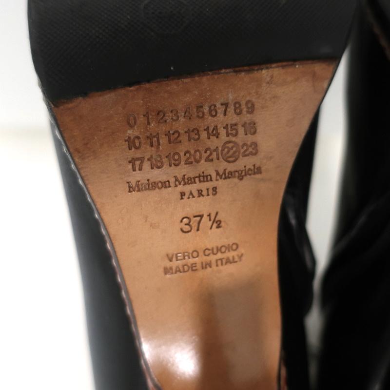 Maison Martin Margiela Pointed Toe Ankle Boots Black Leather Size 37.5 available at CelebrityOwned.com img_12