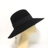 Maison Michel Kate Fedora Hat Black Grosgrain-Trim Felt Size Small NEW available at CelebrityOwned.com img_4
