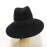 Maison Michel Kate Fedora Hat Black Grosgrain-Trim Felt Size Small NEW available at CelebrityOwned.com img_5