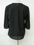 Maison Scotch Blouse Black Embroidered Cotton Size 1 available at CelebrityOwned.com img_4