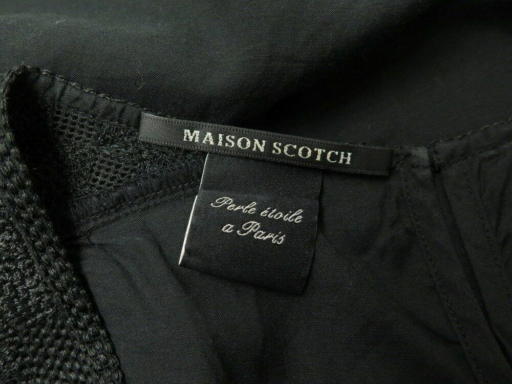 Maison Scotch Blouse Black Embroidered Cotton Size 1 available at CelebrityOwned.com img_5