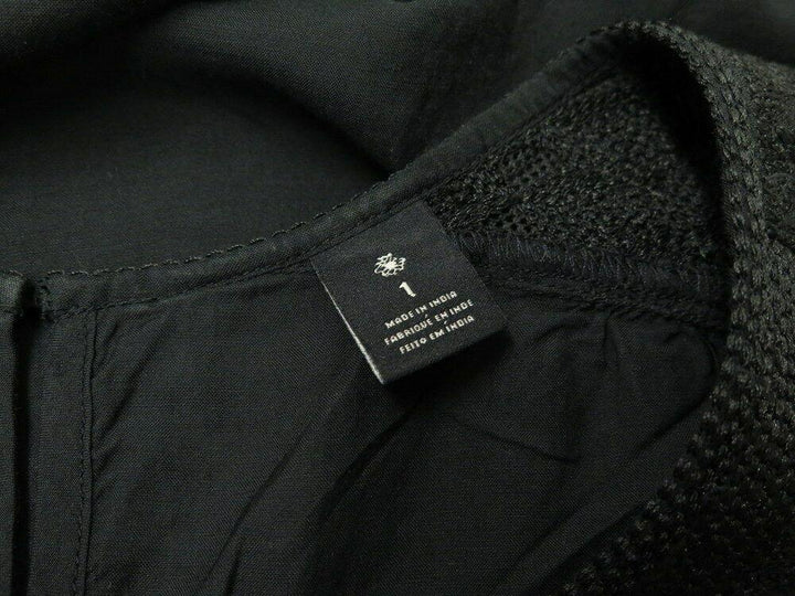 Maison Scotch Blouse Black Embroidered Cotton Size 1 available at CelebrityOwned.com img_6
