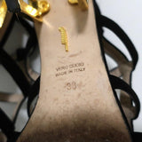 Maiyet Cage Sandals Valencia Black Suede Size 38 Ankle Strap Cutout-Heel available at CelebrityOwned.com img_12