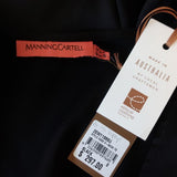 Manning Cartell Puff Sleeve Blouse Black Stretch Satin Size US 0 V-Neck Top NEW available at CelebrityOwned.com img_6