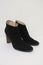 Manolo Blahnik Brusta Ankle Boots Black Suede Size 38.5 High Heel Booties