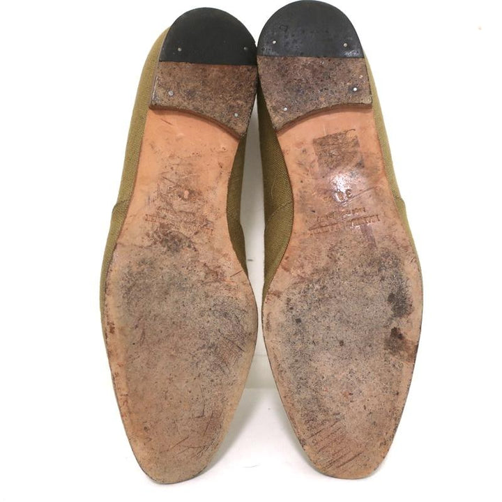 Manolo Blahnik Oxfords Sage Raw Silk Size 38.5 Lace-Up Flats available at CelebrityOwned.com img_10