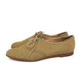 Manolo Blahnik Oxfords Sage Raw Silk Size 38.5 Lace-Up Flats available at CelebrityOwned.com img_5