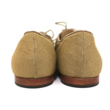 Manolo Blahnik Oxfords Sage Raw Silk Size 38.5 Lace-Up Flats available at CelebrityOwned.com img_7