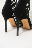 Manolo Blahnik Vagibuzip Cage Booties Black Cutout Suede Size 40.5 Open Toe Heel available at CelebrityOwned.com img_9