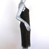 Marc Jacobs Beaded Slip Dress Black/Gold Size 6 available at CelebrityOwned.com img_4