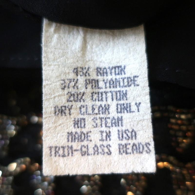 Marc Jacobs Beaded Slip Dress Black/Gold Size 6 available at CelebrityOwned.com img_7