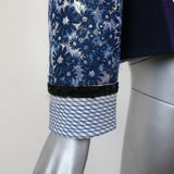 Marc Jacobs Jacket Sequin-Trim Blue/Silver Metallic Floral Jacquard Size 8 available at CelebrityOwned.com img_6