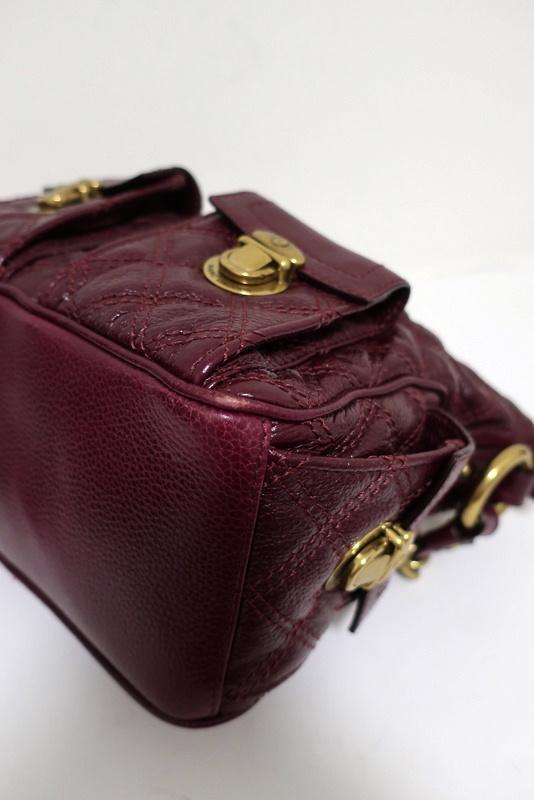 Small leather MM Bag, bordeaux