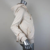 Marc by Marc Jacobs Shearling Lined Hoodie Jacket Cream Cotton Size Medium available at CelebrityOwned.com img_5
