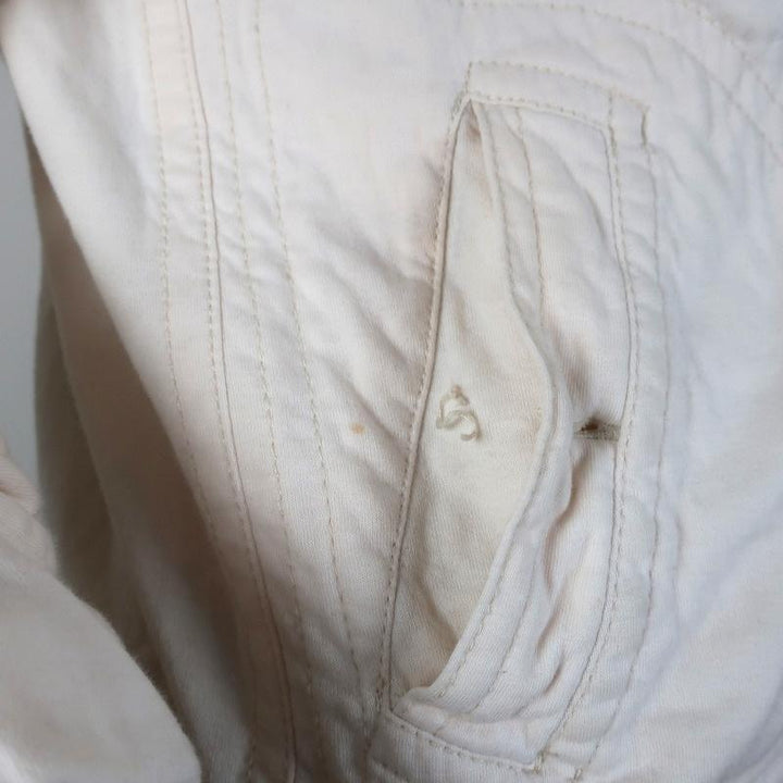 Marc by Marc Jacobs Shearling Lined Hoodie Jacket Cream Cotton Size Medium available at CelebrityOwned.com img_6