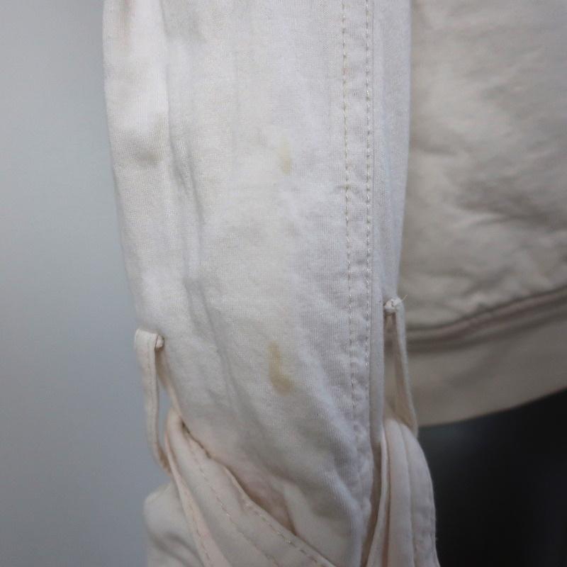 Marc by Marc Jacobs Shearling Lined Hoodie Jacket Cream Cotton Size Medium available at CelebrityOwned.com img_9