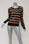 Marc by Marc Jacobs Sweater Kay Black/Brown Sequin-Stripe Pullover Size Small