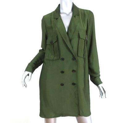 Marissa Webb Theo Jacket Dress Olive Size Medium Long Sleeve Mini available at CelebrityOwned.com img_1