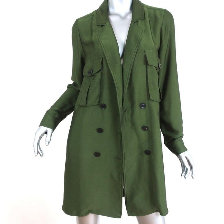 Marissa Webb Theo Jacket Dress Olive Size Medium Long Sleeve Mini available at CelebrityOwned.com img_2