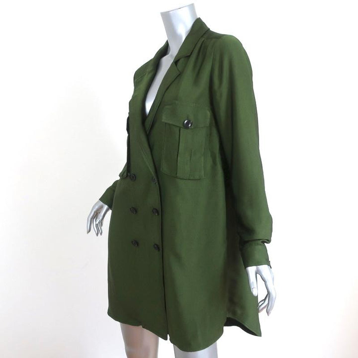 Marissa Webb Theo Jacket Dress Olive Size Medium Long Sleeve Mini available at CelebrityOwned.com img_3