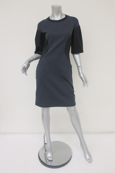 Marni Dress Charcoal/Black Colorblock Stretch Jersey Size 40 Short Sleeve available at CelebrityOwned.com img_1