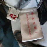 Marni Dress Cream/Multi Floral Print Taffeta Size 42 Pleated Cap Sleeve available at CelebrityOwned.com img_7