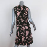Marni Dress Green/Pink Floral Print Pleated Cotton Size 40 Sleeveless Shift available at CelebrityOwned.com img_5