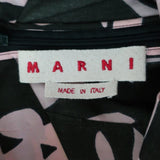 Marni Dress Green/Pink Floral Print Pleated Cotton Size 40 Sleeveless Shift available at CelebrityOwned.com img_7