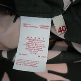 Marni Dress Green/Pink Floral Print Pleated Cotton Size 40 Sleeveless Shift available at CelebrityOwned.com img_8