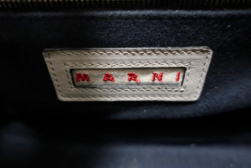Marni Duffle Bag Black/Multicolor Striped Leather Small Crossbody Bag available at CelebrityOwned.com img_12