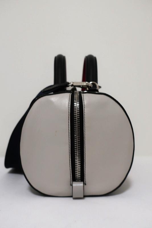 Marni Duffle Bag Black/Multicolor Striped Leather Small Crossbody Bag available at CelebrityOwned.com img_5