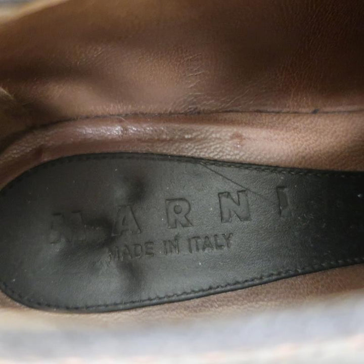 Marni Lug Sole Wingtip Oxfords Black Leather Size 36 available at CelebrityOwned.com img_8