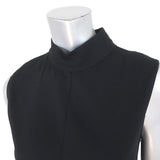 Marni Peplum Top Black Pleated Stretch Crepe Size 40 Sleeveless Blouse available at CelebrityOwned.com img_3