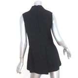 Marni Peplum Top Black Pleated Stretch Crepe Size 40 Sleeveless Blouse available at CelebrityOwned.com img_6