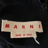 Marni Peplum Top Black Pleated Stretch Crepe Size 40 Sleeveless Blouse available at CelebrityOwned.com img_8