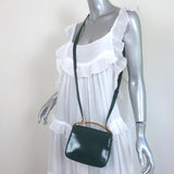 Marni Sculpture Bag Teal Glossy Leather Mini Crossbody Bag available at CelebrityOwned.com img_1