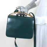 Marni Sculpture Bag Teal Glossy Leather Mini Crossbody Bag available at CelebrityOwned.com img_2