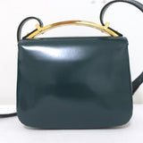 Marni Sculpture Bag Teal Glossy Leather Mini Crossbody Bag available at CelebrityOwned.com img_8