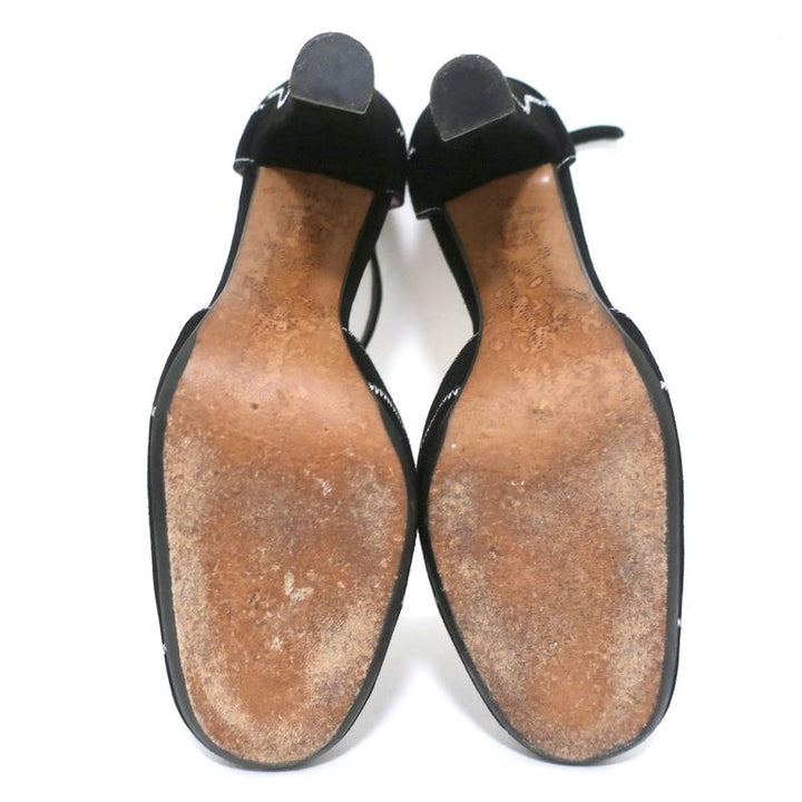 Marni T-Strap Mary Jane Pumps Black Embroidered Suede Size 36 available at CelebrityOwned.com img_10