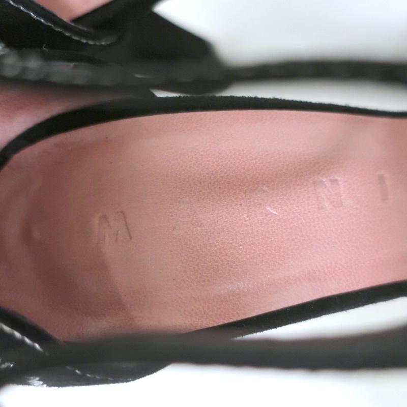 Marni T-Strap Mary Jane Pumps Black Embroidered Suede Size 36 available at CelebrityOwned.com img_9