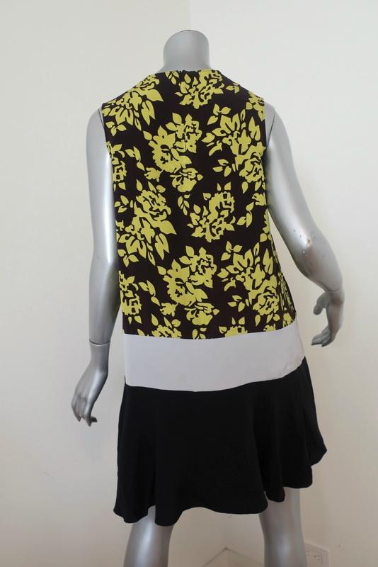 Mary Katrantzou Dress Antona Colorblock Floral Print Size US 6 Sleeveless Mini available at CelebrityOwned.com img_5