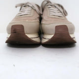 Massimo Dutti Platform Low Top Sneakers Nude Suede & Leather Size 36 available at CelebrityOwned.com img_4